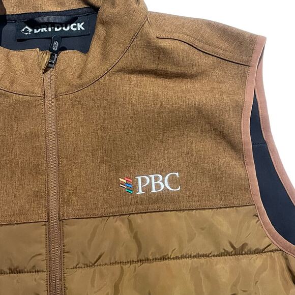Dri-Duck PBC Jif Men's Size Large DDX‎ Summit Brown Storm Shield Puffer Vest